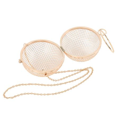 Hollow Metal Ball women shoulder bag gold