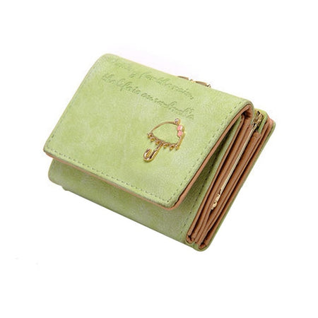 Women Umbrella Faux Leather Trifold Leather Wallet