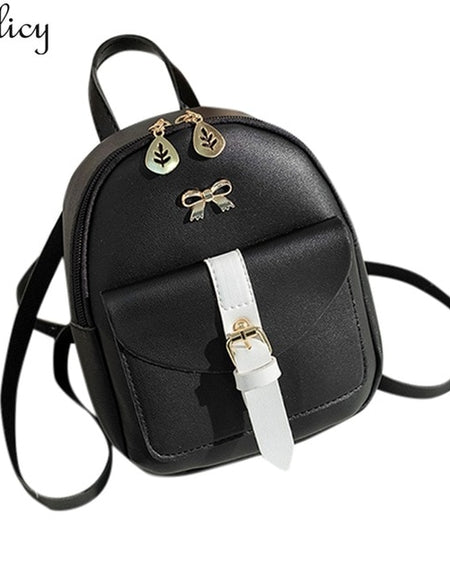 Students Small Backpack Letter Purse Mobile Phone