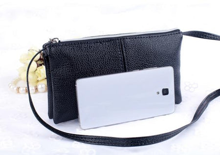 Women Leather Bifold Wallet Purse Zipper Long Clutch bag