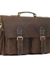 Gents Vintage Real Leather Laptop Handbag Mens Tote