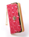 fashion high capacity women wallets metal crown lady