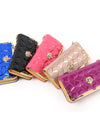 fashion high capacity women wallets metal crown lady