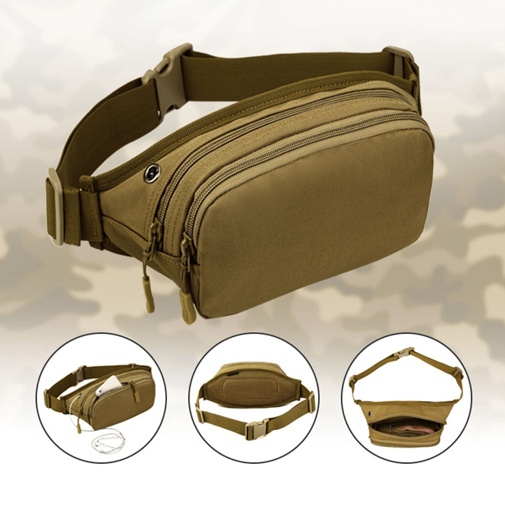 Men Waterproof 1000D Nylon Sling Chest Bag Fanny Pack Waist