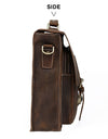 Gents Vintage Real Leather Laptop Handbag Mens Tote