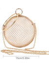 Hollow Metal Ball women shoulder bag gold