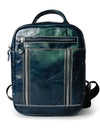 Women Genuine Leather Backpack Blue Sea