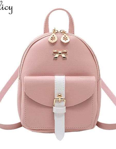 Students Small Backpack Letter Purse Mobile Phone