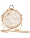 Hollow Metal Ball women shoulder bag gold