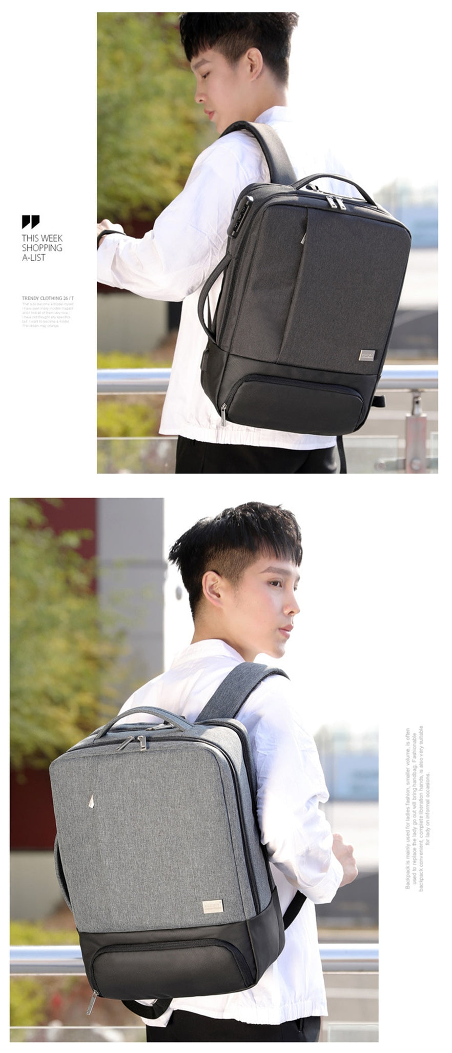 Business Backpack Men Anti Theft