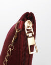 Women Hairball Clutch Bag Solid Color Street Style  Sued Clutch