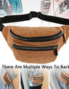 Canvas Waist Bag Unisex Zipper Chest Bag