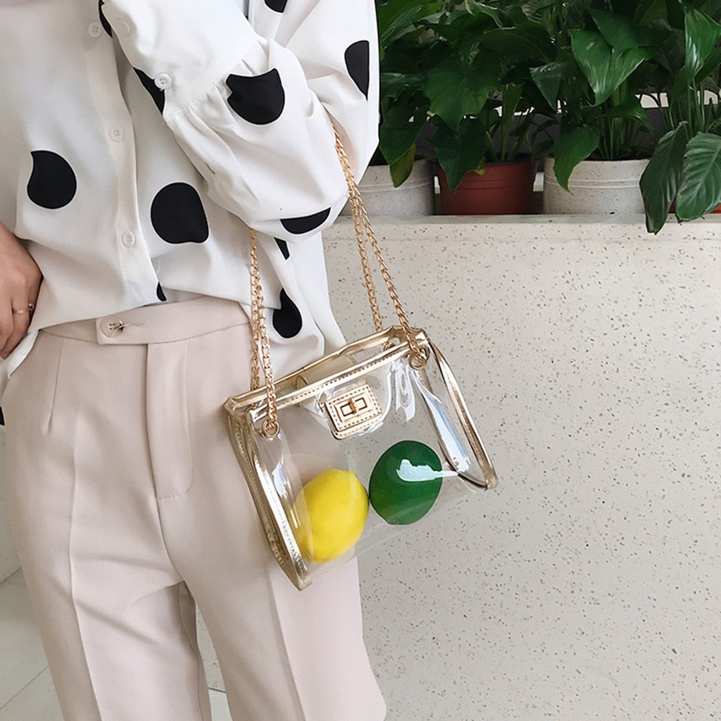 Crossbody Bags for Women Jelly Transparent Bag