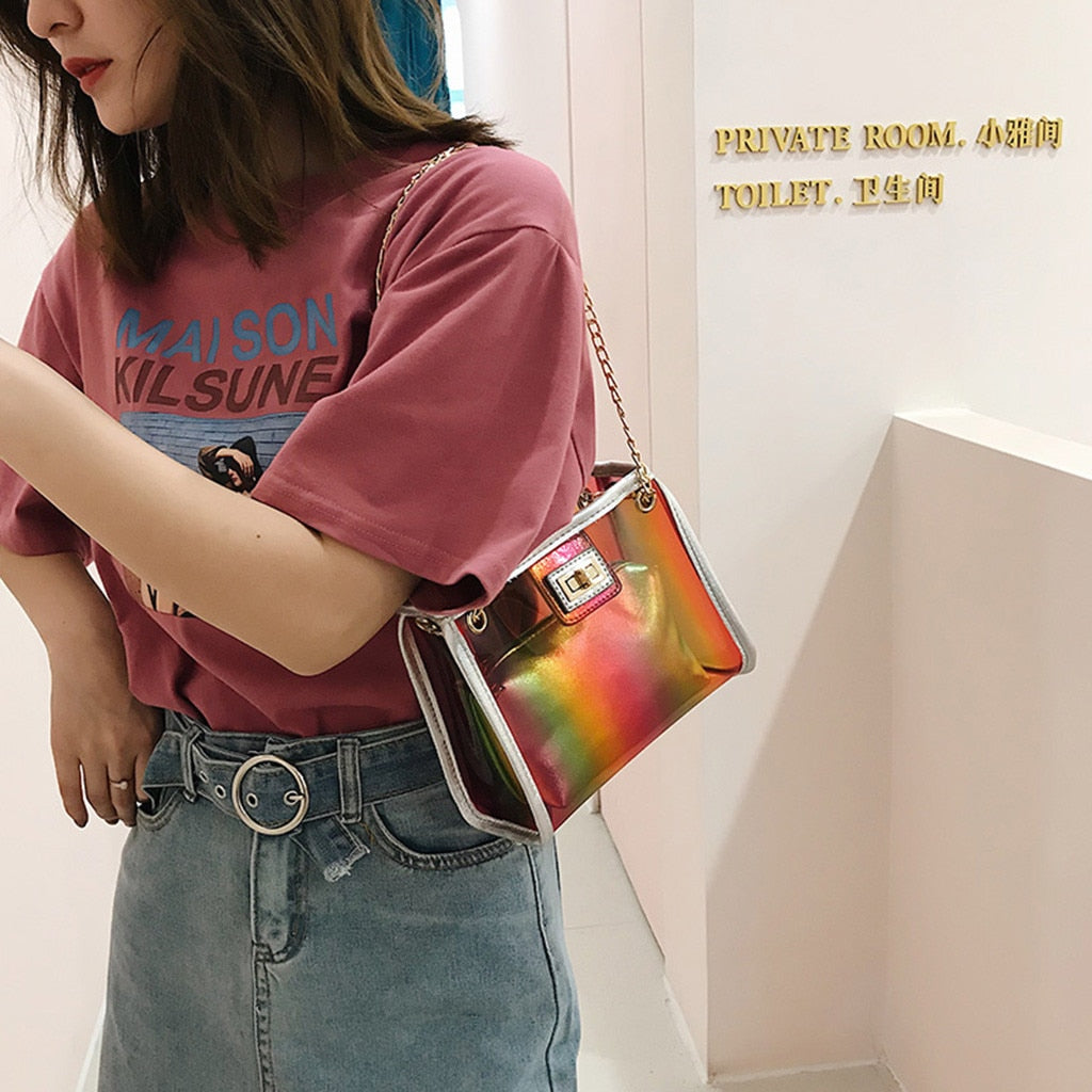 Crossbody Bags for Women Jelly Transparent Bag