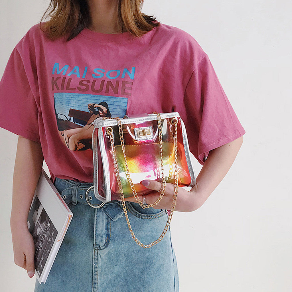Crossbody Bags for Women Jelly Transparent Bag