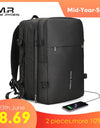 Man Backpack Fit 17 inch Laptop USB Recharging
