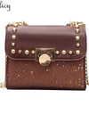 Fashion Sequins Leather Shoulder Bags