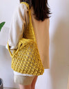 Woven Shoulder Bag Solid Color Handbag Woven Bags