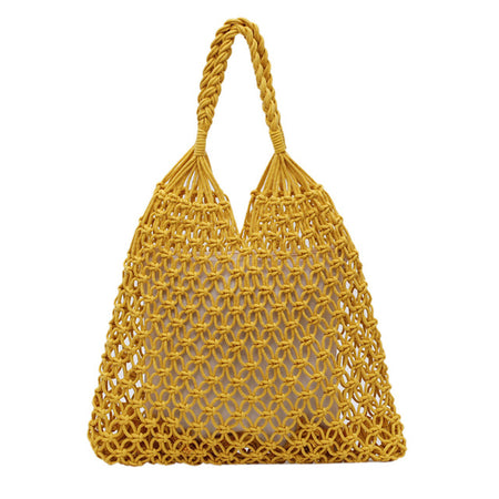 Woven Shoulder Bag Solid Color Handbag Woven Bags