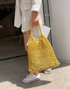 Woven Shoulder Bag Solid Color Handbag Woven Bags