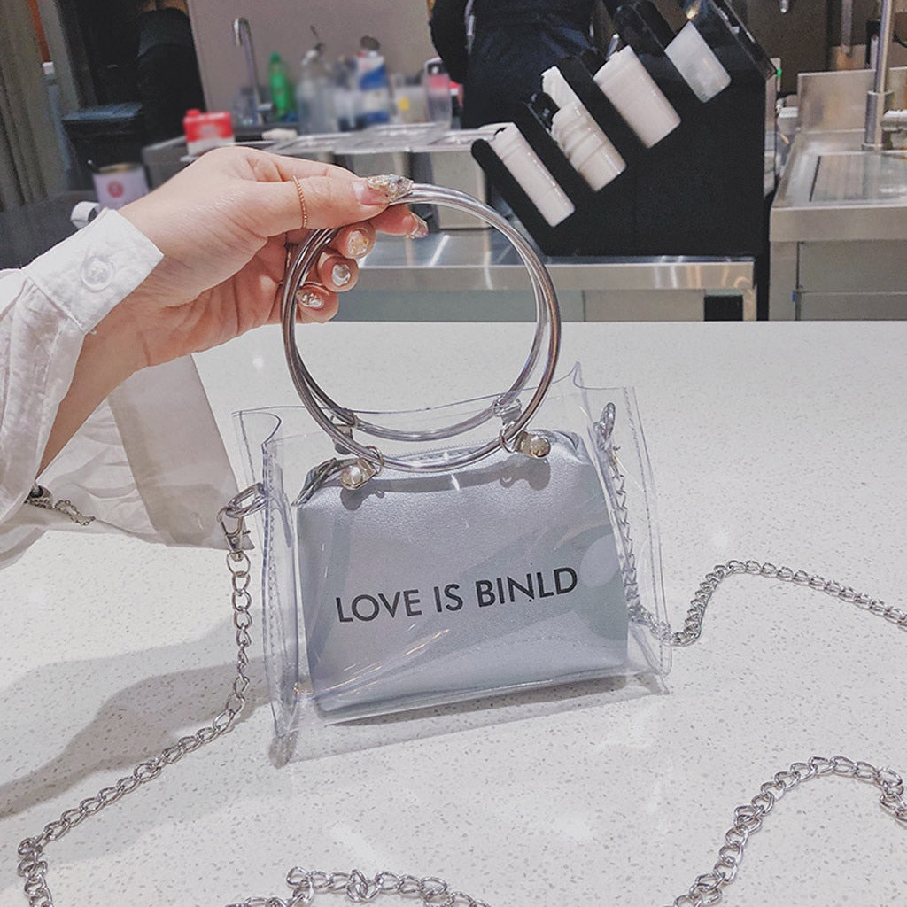 Trend Women Transparent Crossbody Bag