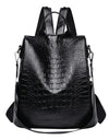 Women's Backpacks Phone Pocket High Quality Lady Crocodile Pattern