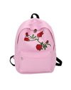 Women Girls Embroidery Rose School Bag Travel Backpack