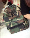 women camouflage backpack green