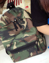 women camouflage backpack green