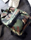 women camouflage backpack green