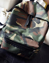 women camouflage backpack green