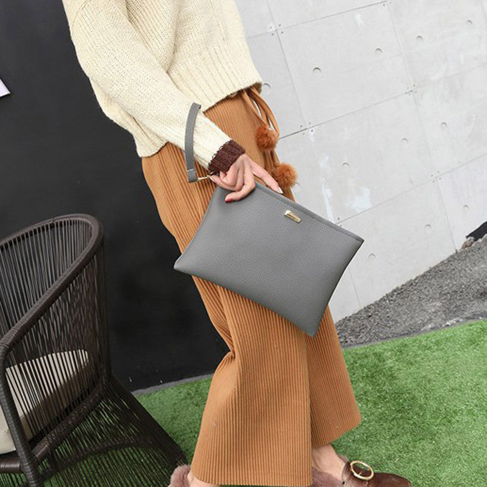 Ladybabag Fashion Women Day Clutches 3 Color Solid Clutch Bag