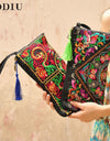 Ethnic National Retro Butterfly Flower Clutch Bags