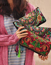 Ethnic National Retro Butterfly Flower Clutch Bags