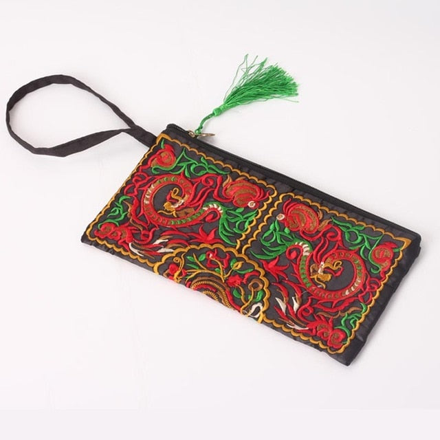 Ethnic National Retro Butterfly Flower Clutch Bags