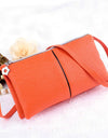 Women Leather Bifold Wallet Purse Zipper Long Clutch bag