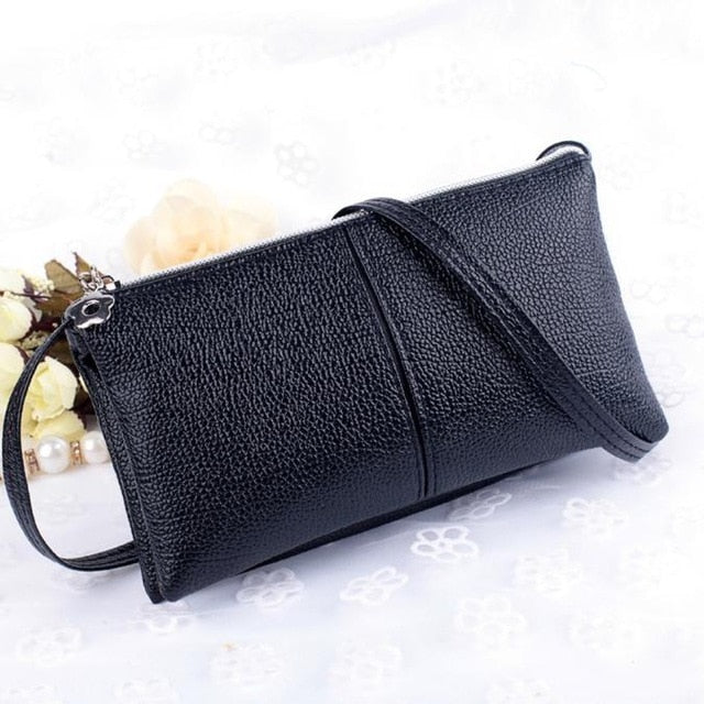 Women Leather Bifold Wallet Purse Zipper Long Clutch bag