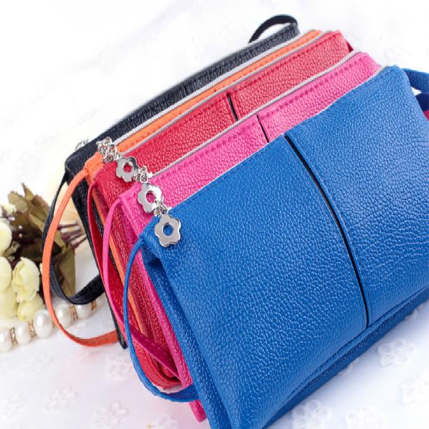 Women Leather Bifold Wallet Purse Zipper Long Clutch bag