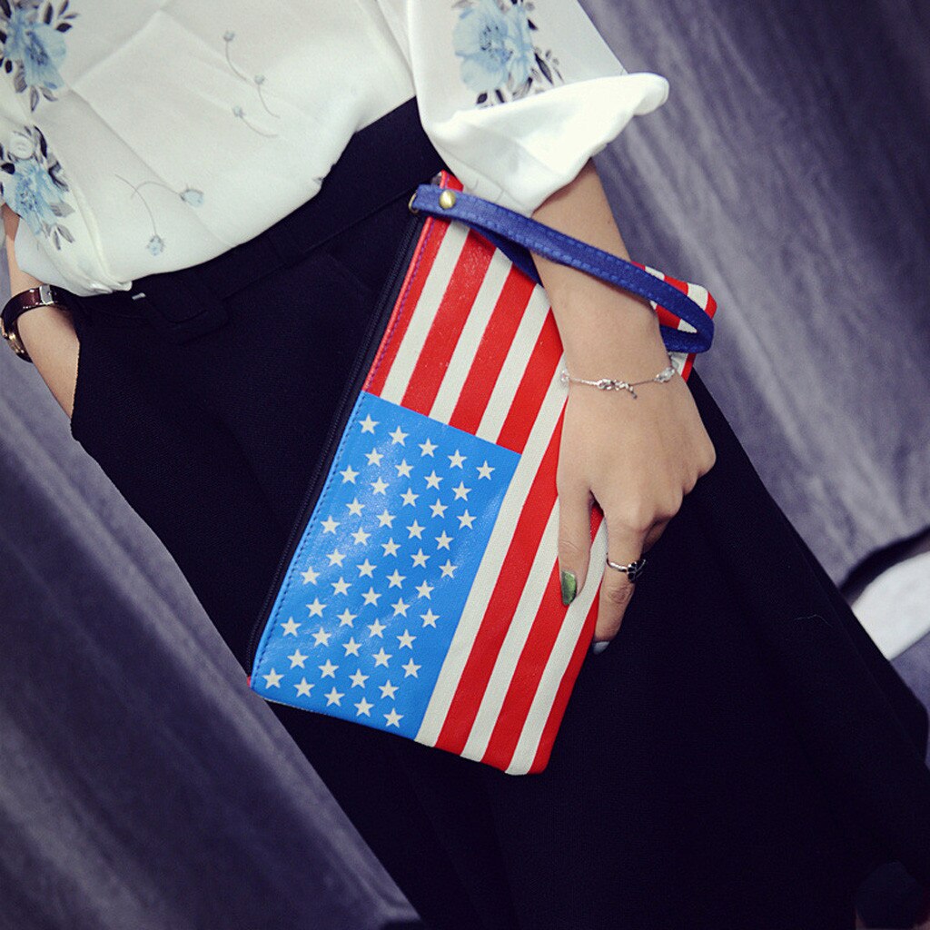 Fashion Lady Classic Vintage Flag Clutch Bag