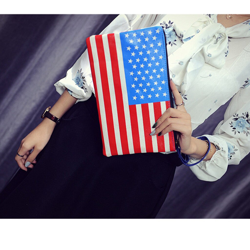 Fashion Lady Classic Vintage Flag Clutch Bag