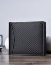 Men Wallets Carbon Fiber Leather Wallet Anti-magnetic