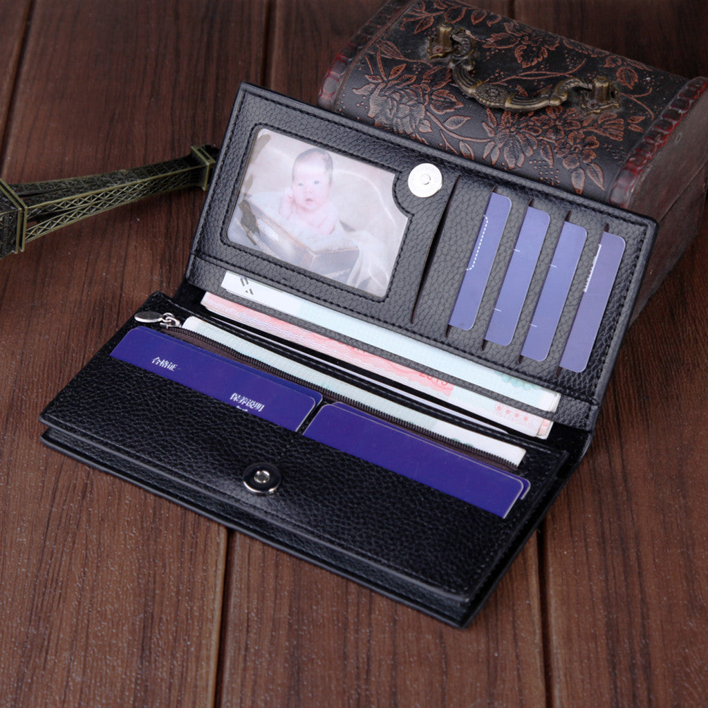 Men Wallets Vintage Men Leather Luxury Long Wallet