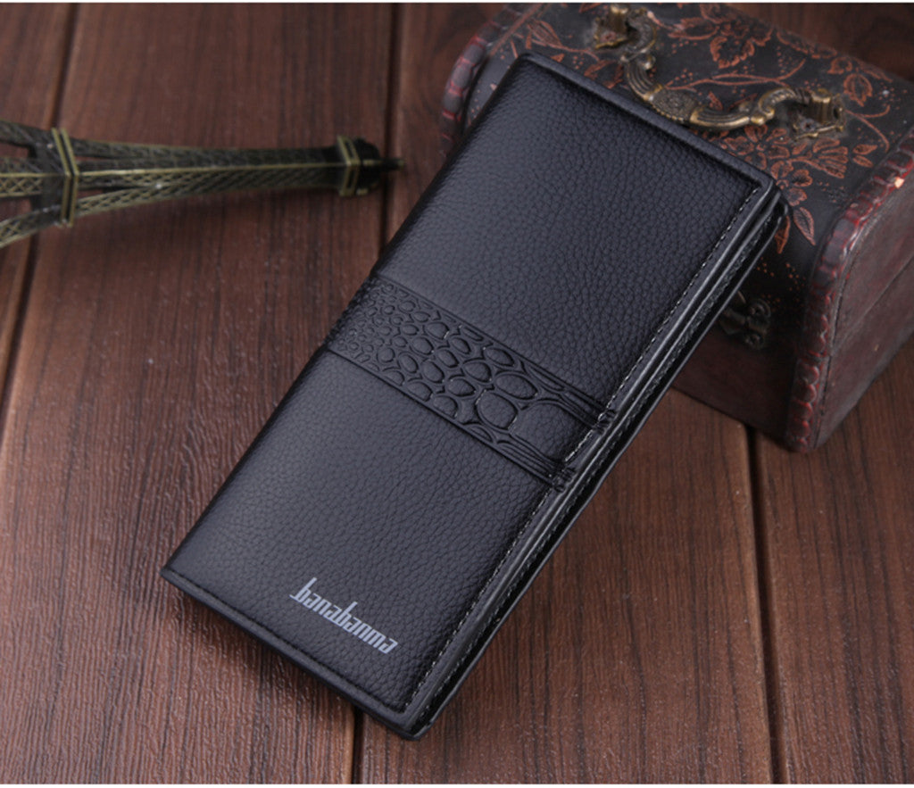 Men Wallets Vintage Men Leather Luxury Long Wallet