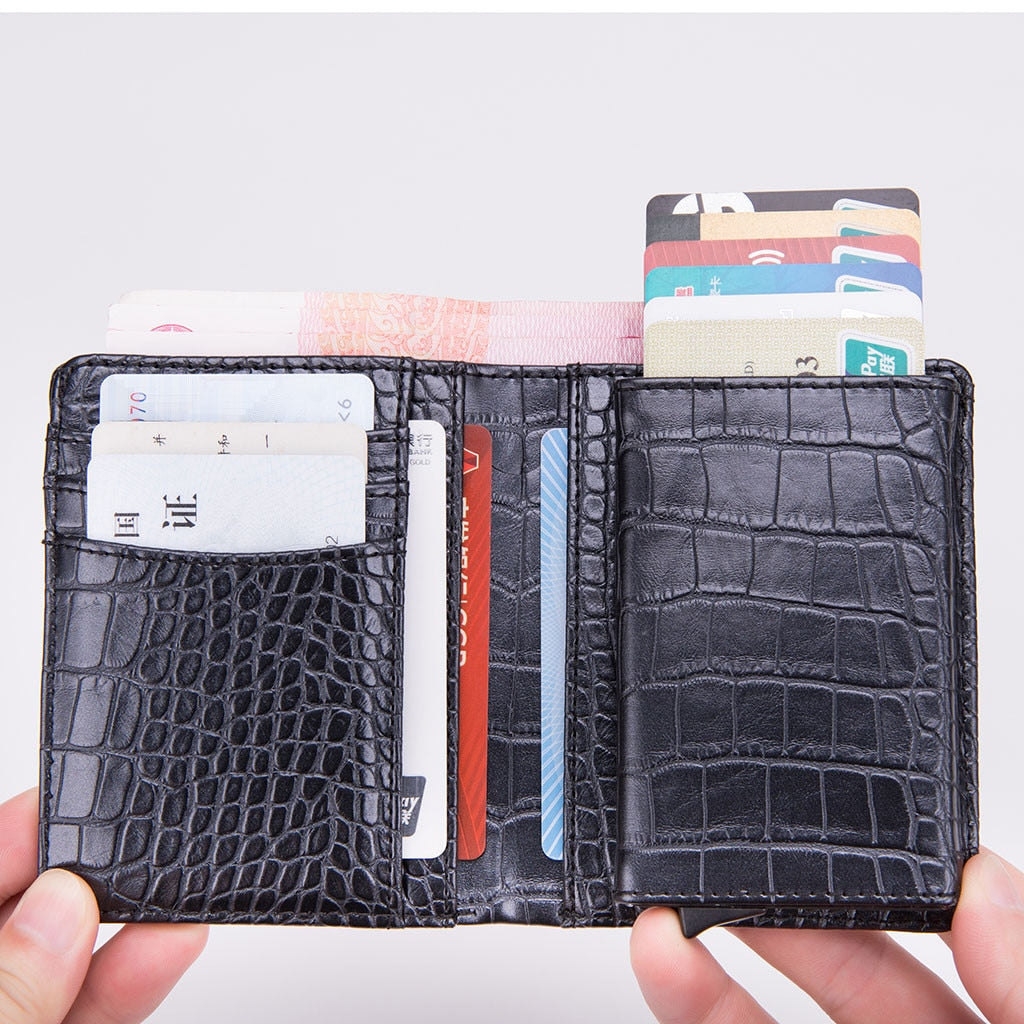 Men's Wallet Small  Short PU Leather Alligator
