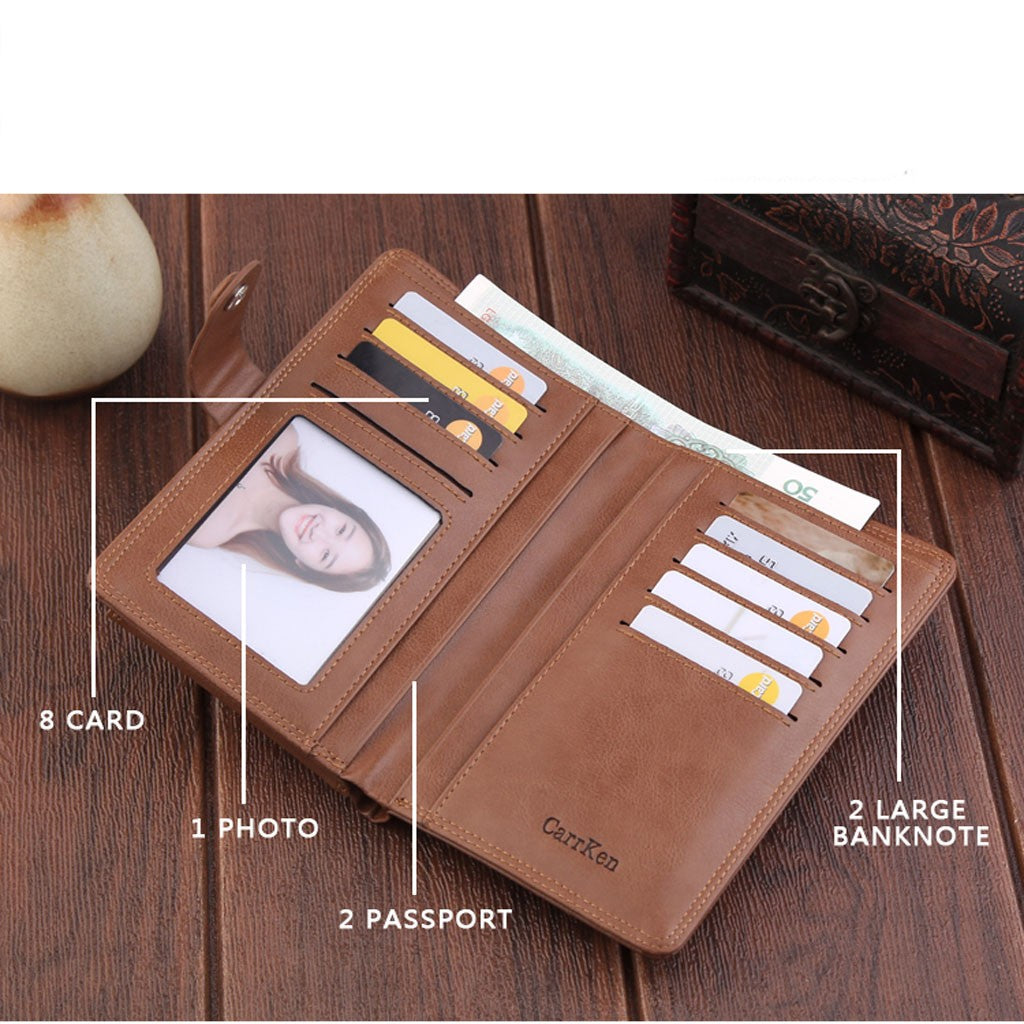 Men Wallet With Coin Pocket Zipper Wallet