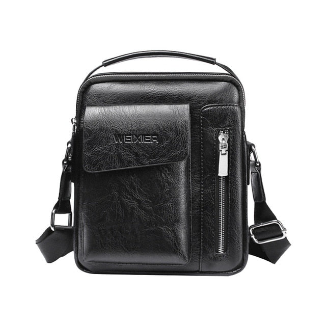 Leather Crossbody Bag Casual Men