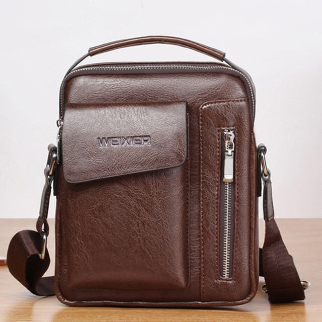 Leather Crossbody Bag Casual Men