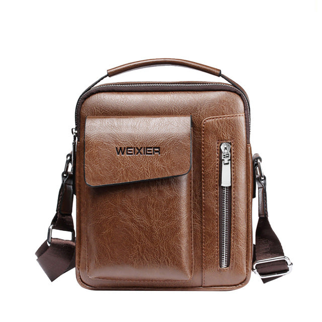 Leather Crossbody Bag Casual Men