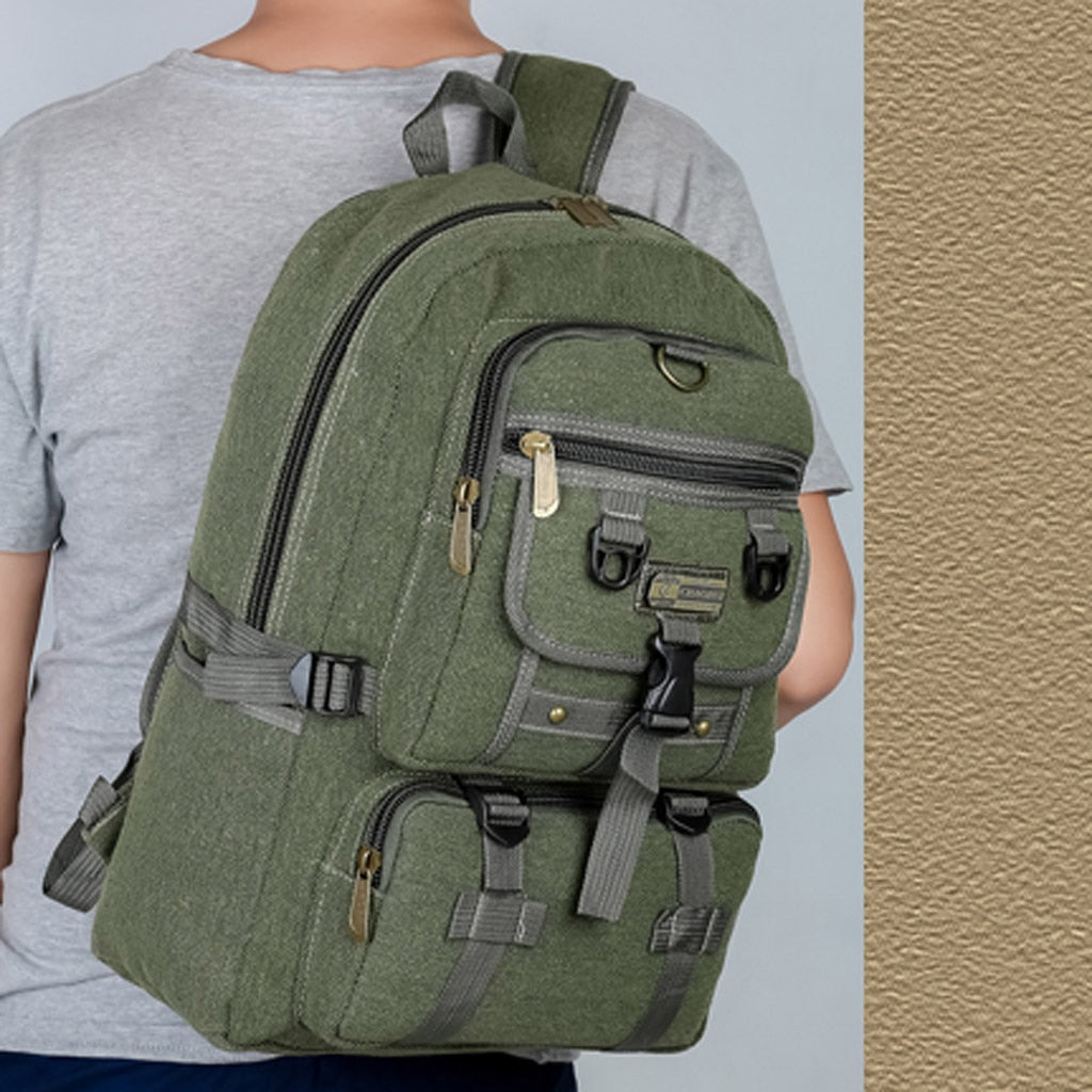 Casual Solid Canvas Outdoor Zipper Travel Bag