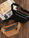 Canvas Waist Bag Unisex Zipper Chest Bag